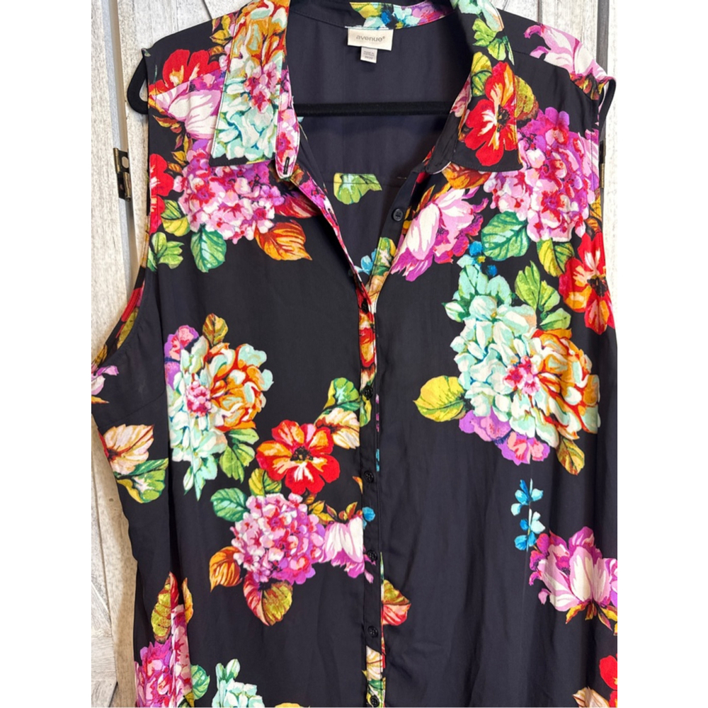 Avenue sheer floral sleeveless duster/dress 30/32 - Picture 2 of 3